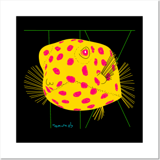 Yellow boxfish (Ostracion cubicum) Posters and Art